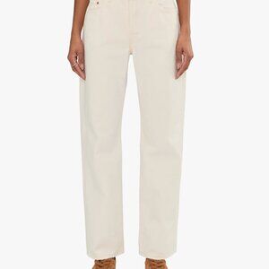 LEVI'S Premium 501 '90s Straight Jeans Ecru Booper No Damage Mid Rise Women's 26